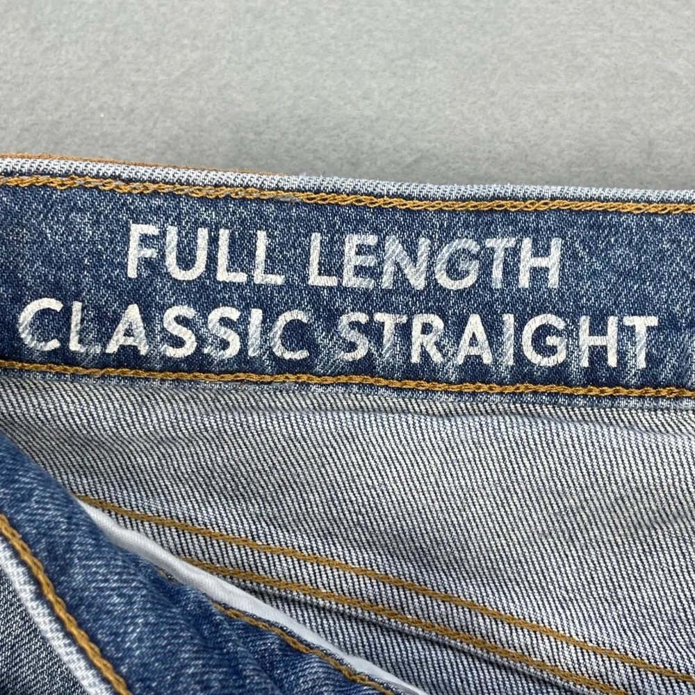 J. Crew Blue Re-Imagined Full Length Classic Straight Jeans Womens 28